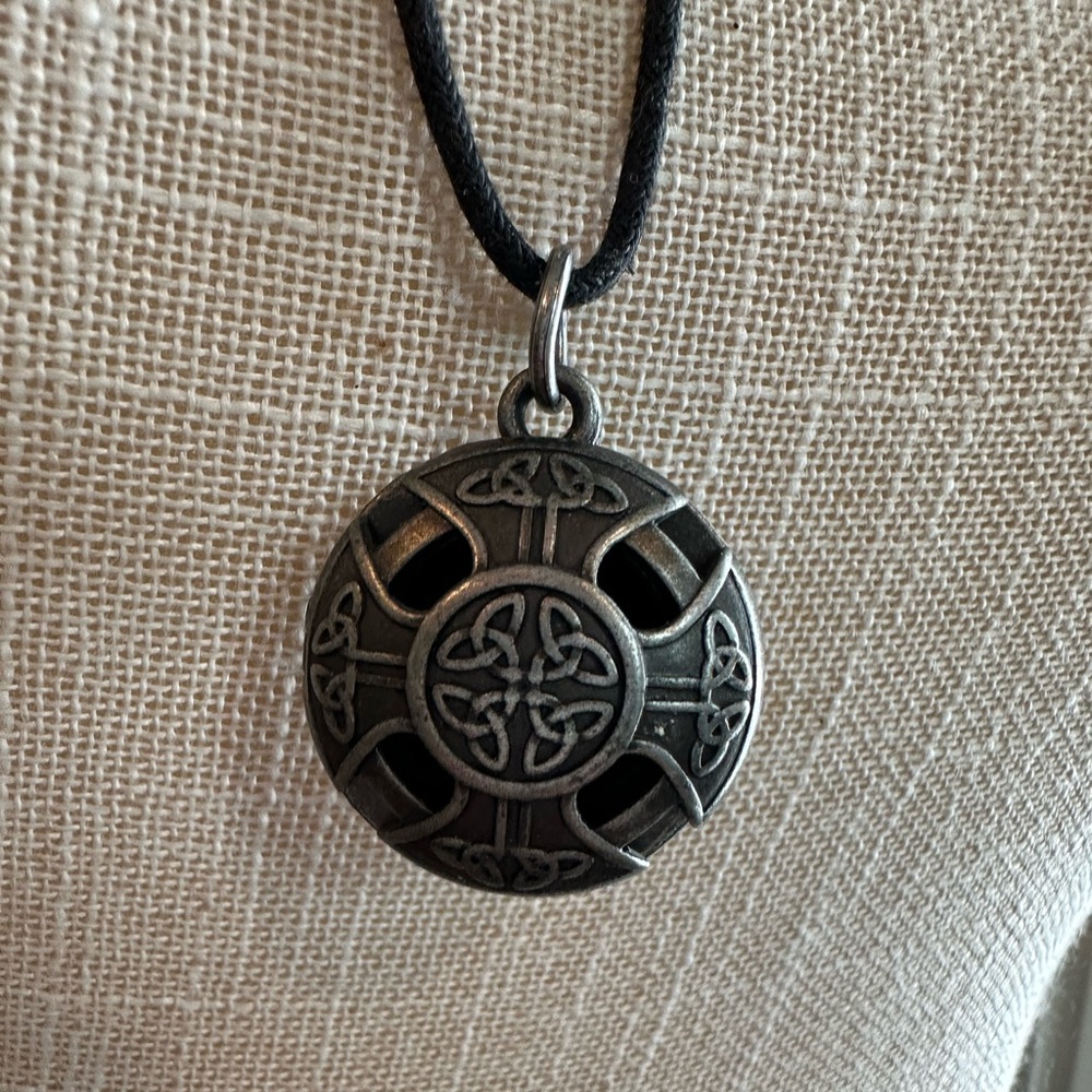 Celtic Black Pendant locket Necklace